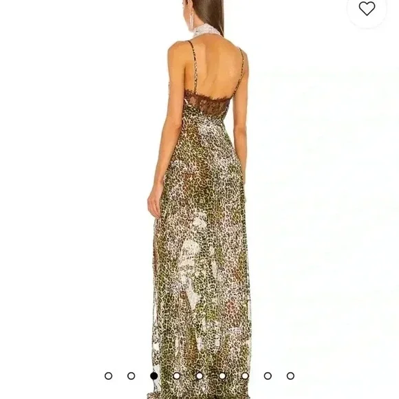 DUNDAS x REVOLVE Williamsburg Maxi Dress in Green Leopard Size L Dresses DUNDAS x REVOLVE Williamsburg Maxi Dress in Green Leopard Size L Dresses